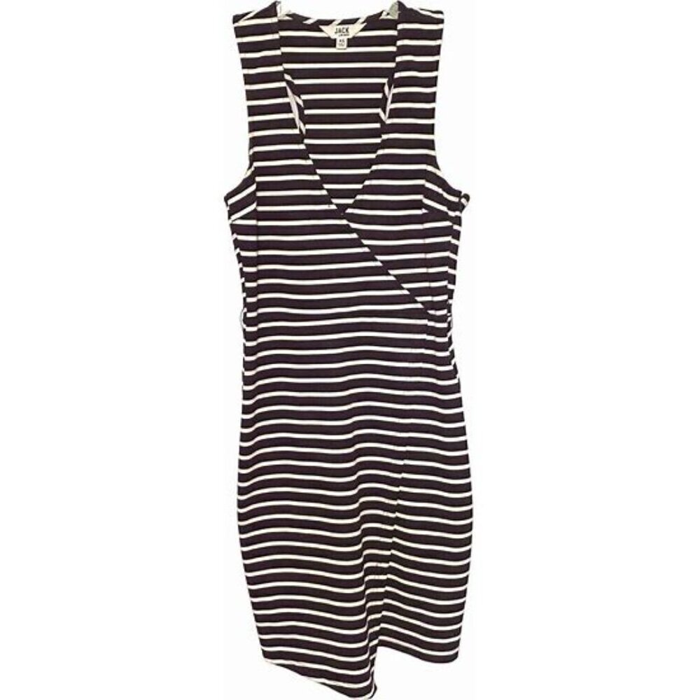 Jack by BB Dakota Striped black and white striped bodycon dress - sleeveless